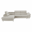 Sarokülőgarnitúra, szürke-bézs taupe, balos, FABIA