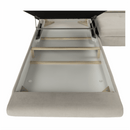 Sarokülőgarnitúra, szürke-bézs taupe, balos, FABIA