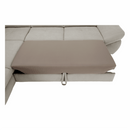 Sarokülőgarnitúra, szürke-bézs taupe, balos, FABIA