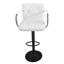 Bárszék, ekobőr fehér/fekete, FABIOLA