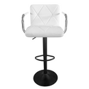 Bárszék, ekobőr fehér/fekete, FABIOLA