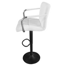 Bárszék, ekobőr fehér/fekete, FABIOLA