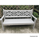 Fából készült kerti pad, szürke, 150 cm, FABLA