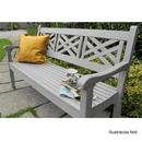Fából készült kerti pad, szürke, 150 cm, FABLA