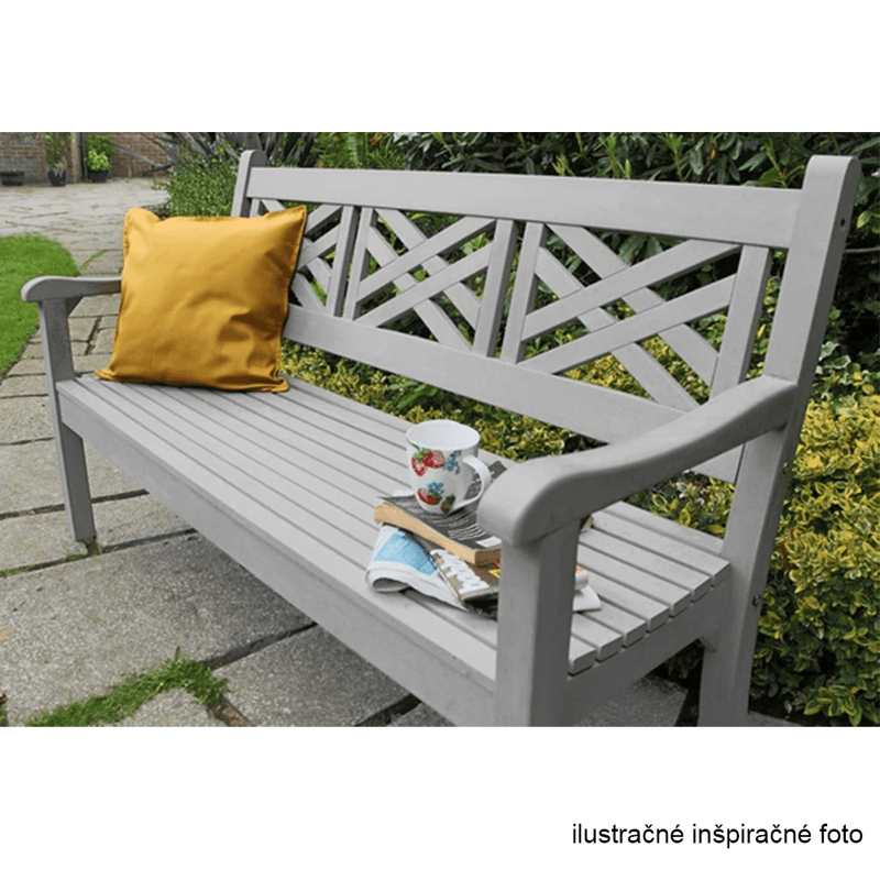 Fából készült kerti pad, szürke, 150 cm, FABLA