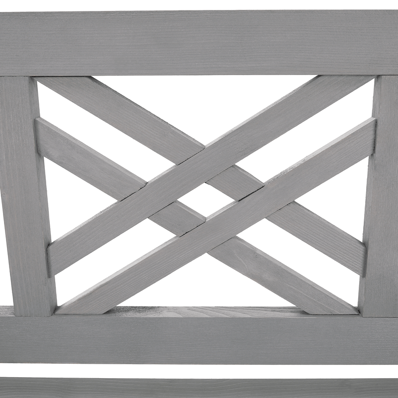 Fából készült kerti pad, szürke, 150 cm, FABLA