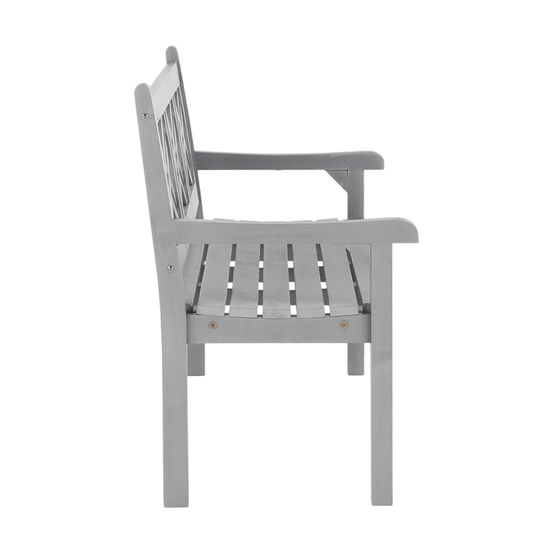 Fából készült kerti pad, szürke, 150 cm, FABLA