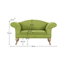 Kanapé, zöld/tölgy, FABRICIO