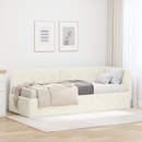 vidaXL Sarokágy keret Krém 80 x 200 cm Bársony