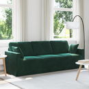 vidaXL Kanapé Sötétzöld 228 x 78 x 80 cm Bársony