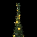 vidaXL Karácsonyfa with LED String Lights Zöld 150 x 150 cm PVC