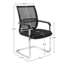 Tárgyalószék, fekete, FAJE