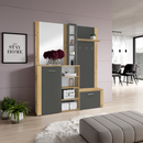 Előszobai készlet, artisan tölgy/grafit, FANDU