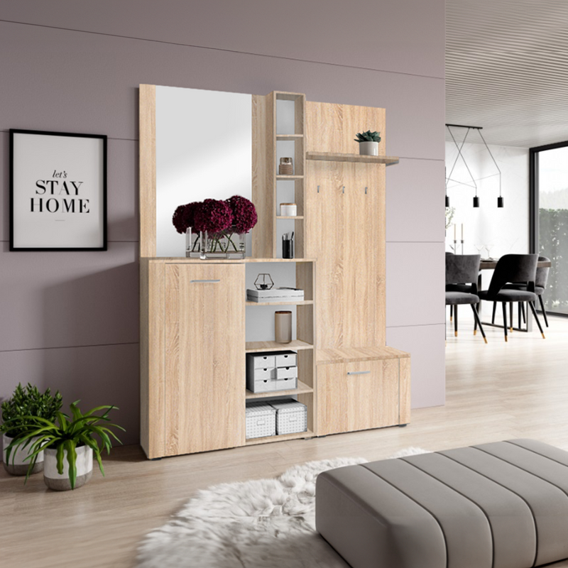 Előszobai készlet, sonoma tölgy, FANDU