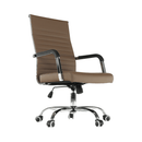 Irodai szék, textilbőr/fém, taupe/króm, FARAN