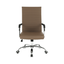 Irodai szék, textilbőr/fém, taupe/króm, FARAN