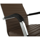 Irodai szék, textilbőr/fém, taupe/króm, FARAN