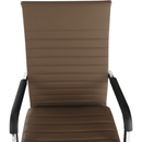 Irodai szék, textilbőr/fém, taupe/króm, FARAN