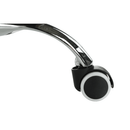 Irodai szék, textilbőr/fém, taupe/króm, FARAN