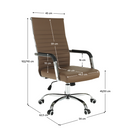 Irodai szék, textilbőr/fém, taupe/króm, FARAN