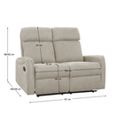 Ülőgarnitúra 3+2+1, szürkésbarna Taupe szövet, FASAN