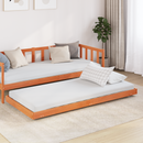 vidaXL Ágykeret Faggyú barna 90 x 200 cm Tömör fenyőfa
