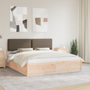 vidaXL Ágykeret Kárpitozott Fejtámlával Tópszínű 180 x 200 cm
