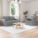 vidaXL Kanapé Szett 2 pcs Világosszürke 144 x 80 x 85 cm szövet