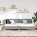 vidaXL Sarokágy keret Világosszürke 90 x 200 cm szövet