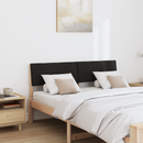vidaXL Kárpitozott fejtámla Fekete 140 cm Tömör fenyőfa