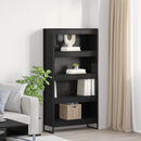 vidaXL Könyvespolc 2 pcs Fekete tölgy 80 x 30 x 155 cm Faanyag