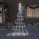 vidaXL LED Karácsonyfák talajráccsal 276 LED-del Sokszínű 511 cm Fém