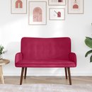 vidaXL Kétüléses Kanapé Bordó 115 x 61 x 87 cm Bársony