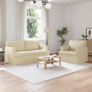 vidaXL Kanapé Szett 2 pcs Krém 162 x 80 x 85 cm szövet