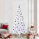 vidaXL Mű karácsonyfa 300 LED-del állvánnyal Fehér 210 cm PVC és Acél