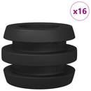 vidaXL Csocsóasztal gumi 16 pcs Fekete 3 x 3 x 2 cm TPE