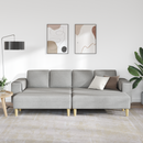 vidaXL Nappali Kanapé 3 pcs Felhőszürke 250 x 188 x 76 cm Poliészter