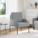 vidaXL Kanapék párnával 55cm Világosszürke Furnér