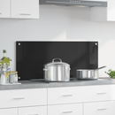 vidaXL Konyhai hátfal Fekete 100 x 40 cm edzett üveg