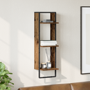 vidaXL Falpolc polcokkal tárolóval Öreg fa 30 x 25 x 100 cm Faanyag