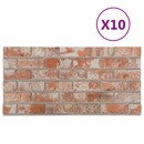 vidaXL Fali panelek 10 pcs Narancssárga 100 x 50 cm EPS Hab