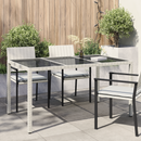 vidaXL Kerti Asztal Fehér 150 x 90 x 75 cm polirattan