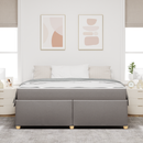 vidaXL Ágykeret matracmal Tópszínű 180 x 200 cm szövet