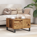 vidaXL Dohányzóasztal fiókkal Öreg fa 55 x 55 x 36,5 cm Faanyag