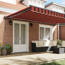 vidaXL Napernyő keret Narancs és Fekete 500 × 300 cm