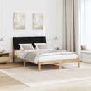 vidaXL Ágykeret fejtámlával Barna 135 x 190 cm Tömör fenyőfa