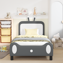 vidaXL Gyerekágy kerettel Világosszürke 90 x 200 cm PU