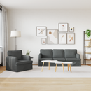 vidaXL Kanapé Szett 2 pcs Sötétszürke 201 x 80 x 85 cm szövet
