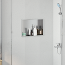 vidaXL Zuhany Niche Ezüst 45 x 30 x 9,5 cm Rozsdamentes acél