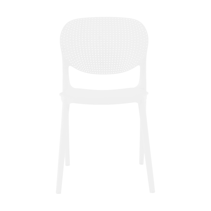 Rakásolható szék, fehér, FEDRA NEW